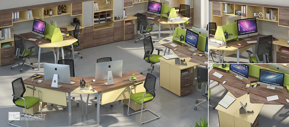 Меблі для персоналу Прайм Горіх