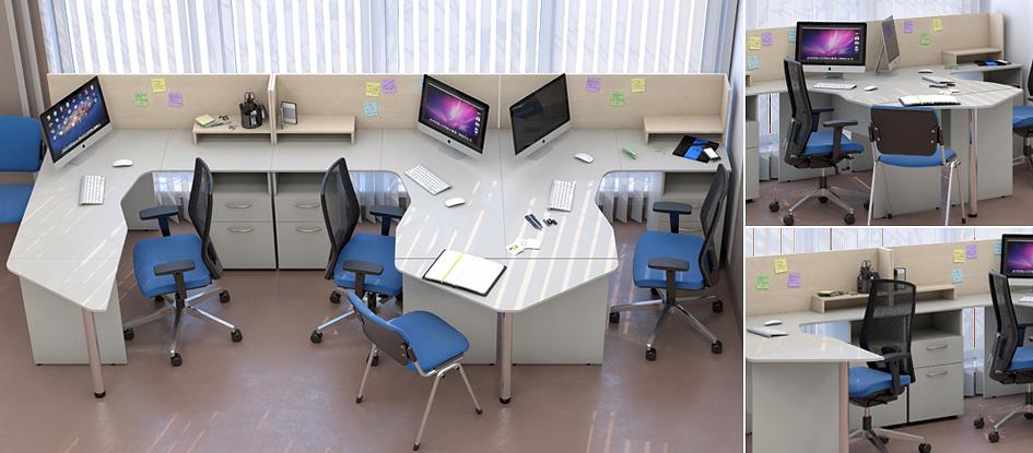 Меблі для персоналу Сенс Сірий