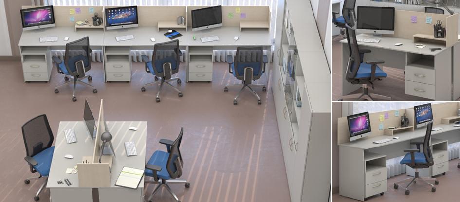 Меблі для персоналу Сенс Сірий